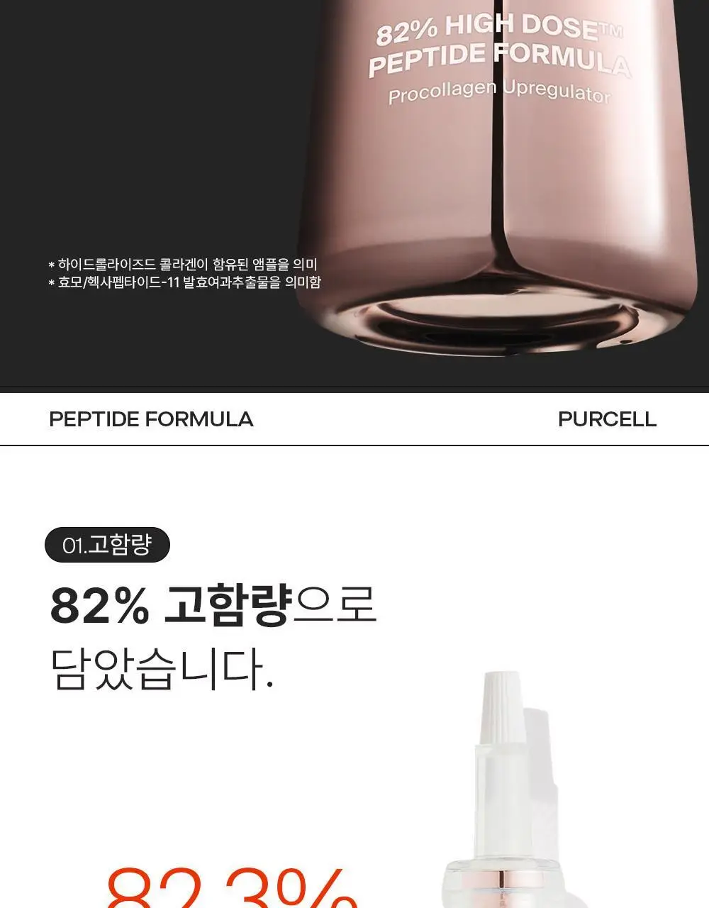 [주름리프팅] 퍼셀 82% 하이-도즈 펩타이드 콜라겐 앰플 20ml 상세페이지 22